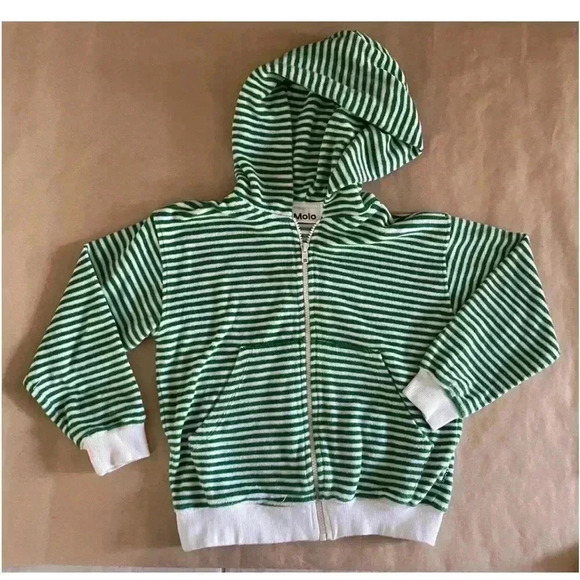 Molo Other - Molo Size 128 | 7-8 | Green Terry
Stripe Hoodie